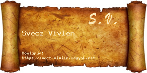 Svecz Vivien névjegykártya
